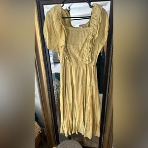 BOHME Laney midi dress yellow